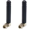 Fohevers Antenna WiFi 2 pezzi Antenna WiFi 4G Adattatore maschio SMA Connettore a gomito a 90° Antenna segnale WiFi omnidirezionale 2DBi per router wireless