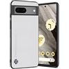 Puxssul Cover per Google Pixel 7 Custodia in Pelle Sintetica TPU, Anti-Shock Anti-Graffio Anti-Scivolo Ultra Leggera Cover per Google Pixel 7, per Uomini Donne (Bianco)