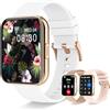 Iaret Smartwatch Donna, 1,85 Orologio con Chiamate Bluetooth, 100+ Modalità Sportive Fitness Tracker, Contapassi Sonno Cardiofrequenzimetro, Smart Watch Compatibile iOS Android Regalo