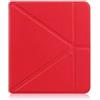 shuangju Case Custodia per e-reader Kobo Libra H2O N873 da 7 pollici, con supporto magnetico, cover morbida in TPU N873 e funzione sveglia automatica (rosso)