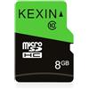 KEXIN Scheda micro SD da 8 GB, microSDHC UHS-I classe 10, mini SD, scheda di memoria per smartphone, tablet, fotocamera