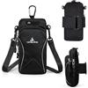 Songella Fascia da Braccio Sportiva Porta Cellulare da Corsa con Slot per Cuffie per Jogging Ciclismo Compatibile per iPhone, Samsung, HUAWEI Telefoni Fino a 6,7 Pollici (Nero)