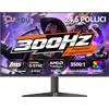 CUNPU Monitor Gaming 24,5 Pollici 300Hz FHD 1080P, compatibile con AMD FreeSync & NVIDIA G-Sync, pannello VA 1ms, HDR400, 100% sRGB, VESA 100x100mm