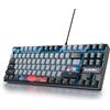SOLIDEE tastiera da gioco meccanica al 80%,tastiera cablata compatta retroilluminata a LED RGB a 87 tasti con cavo USB,tastiera da con interruttore rosso lineare(87 Dolch)