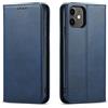 Mixroom - Custodia Cover Case a Libro Blu Per iPhone 12 Mini Con Stand In Ecopelle Chiusura magnetica Formato Portafoglio Parte Interna In TPU Morbida con Bordi Piatti