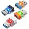 YANBORONSN Adattatore USB to USB C Confezione da 4, convertitore da USB A maschio a Type C femmina, supporto OTG, adattatore USB 3.0 con LED per ricarica su caricabatterie, laptop (Confezione da 4)