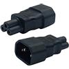 AAOTOKK Adattatore IEC320 C14 a C5,10A 125 V IEC Maschio a 3 Poli Femmina Topolino Adattatore Alimentazione, Convertitore CA da C5 a C14 Convertitore Prese per Laptop di Topolino(2Pezzi)