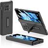 COQUE Vivo X Fold Custodia pieghevole,Membrana integrata Cerniere per telefono All Inclusive con supporto video,Custodia in pelle pieghevole per Vivo X Fold-fibra di carbonio