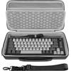 Geekria Custodia rigida per tastiera 65% (hard shell), compatibile con Razer Huntsman V3 Pro Mini, ASUS ROG Falchion Ace HFX 65%, Keychron Q2/ Q2 Pro/ V2, borsa da viaggio per 68 tasti (grigio