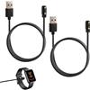 Wafuesh 2 pezzi universale caricatore smart watch, adattatore 2 pin 2,84 mm con cavo da 60 cm, alta compatibilità e sicurezza per orologi intelligenti, ricarica rapida per uso quotidiano