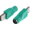 CABLEPELADO Adattatore PS2 a USB per Tastiera e Mouse - Convertitore Femmina a Maschio, Verde