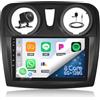 GOHHDL 6G+128G GOHHDL Autoradio Android per Renault Dacia SANDERO II B52 2012-2019 con Carplay Android Auto, Schermo Touch da 9 Pollici con Mirror Link GPS Navi WIFI Bluetooth FM/RDS EQ Retrocamera&MIC