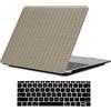 FFBOFFC Cover Rigida Compatibile con MacBook Pro 14 Pollici 2023-2021 Modello M3 A2992 A2918 M2 A2779 M1 A2442 con Touch ID, Custodia Protettiva Case in Pelle Cover & Copritastiera, Paglia kaki