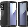 Lunivop Custodia in metallo compatibile con Samsung Galaxy Z Fold 7 【con porta penna】 Protezione per lo schermo integrata per fotocamera cerniera cavalletto militare - custodia robusta e resistente