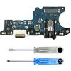 MMOBIEL Connettore di ricarica compatibile con Samsung Galaxy A03s - 6,5 pollici - 2021 - Connettore USB C - con jack audio/microfono/antenna di ricambio - INCL. cacciaviti
