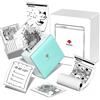 Phomemo M02 Mini Stampante Termica Portatile Senza Fili, Compatibile iOS & Android, 203 dpi, Bianco e Nero, Blu su Carta Speciale, 53,9 g, 8,6 x 8,6 x 8,6 cm