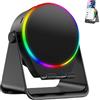 Generic Supporto per altoparlante Bluetooth 4 in 1, rotazione a 360°, con base antiscivolo, suono surround HD, supporto per telefono cellulare con altoparlante wireless Bluetooth a induzione, altoparlanti a