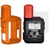 INNOSURE 1 custodia in silicone (arancione) x1, pellicola protettiva in vetro temperato (HD trasparente e opaco) x2, per Garmin inReach Mini 3, antiurto, antistatica, antiscivolo, durevole