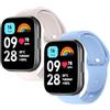 WD&CD 2 Pezzi Cinturino Compatibile per Xiaomi Redmi Watch 3 Active, Braccialetto di Ricambio Silicone Sportivo Cinturino