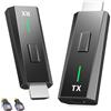 EVATEK Trasmettitore e ricevitore HDMI wireless 1080P, 2,4G&5G Dual Band HDMI Wireless Trasmettitore per la trasmissione di video e audio da PC/Laptop/TV Box a monitor/TV/proiettore, Plug and Play