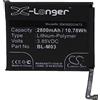 vhbw batteria compatibile con LG K22 LMK200BMW, K22 LMK200EMW smartphone cellulare (2800mAh, 3,85V, Li-Poly)