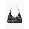 Desigual, Borsa messaggio grande, Donna, Poliammide, Nero, U