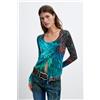 Desigual, Cardigan 2 in 1 M. C. Lacroix, Donna, Blu, L