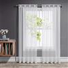 Joydeco Tende per Interni in Voile con Occhielli 2 Pezzi L 140 X A 215 CM, Tenda Semitrasparenti per Camera da Letto e Soggiorno Eleganti Finestra Moderne, Bianco