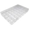 On1shelf Scatola Portaoggetti In Plastica Rigida Trasparente Con Scomparti Regolabili Per Giocattoli Scrivania Gioielli Cassetti Accessori O Cucina 34.8X22.4X4.8CM