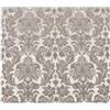 Russo Tessuti Tessuto Tappezzeria Broccato Raso Damascato MEDAGLIONI Giglio Classico 270x280cm-Tortora