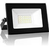 wowspeed Proiettore LED per esterni, 20W 2000LM Proiettore super luminoso per esterni, bianco caldo 3000K, impermeabile IP66, Faretto LED con supporto regolabile a 180° per cortile e garage