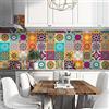 RE-COVERTILES - Adesivi Piastrelle Cucina Bagno Mattonelle adesive in PVC Impermeabili Antigraffio Stickers Decorazione Parete Cementine Peel and Stick - Modello 10 Pz 20x20 cm PS00179 Made in Italy