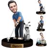 VWCSDSCS Personalizzato Golf Cartoon Figurine Trinket Personalizzato Caricatura Giocatore di Golf Scultura Ritratto Ornamento Golf Scrivania Nome Piatto Acrilico Cartoon Sport Regalo per gli amanti