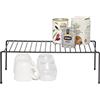 simplywire - Organizer per Credenza da Cucina - Ripiano Portaoggetti - Acciaio Rivestito in Plastica Nera