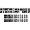 Generic Set di adesivi per fornelli con simbolo (RPt32) (12 mm sfondo nero e caratteri bianchi)