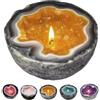 Generico Crystal Geode Candle,Crystal Scented Candles Resin Craft Ornament,Creative Fun Candle Bowl Decoration for Home Tabletop