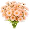CENCERY 10 Steli di Margherite Artificiali Champagne, Fiori Finti Realistici per Bouquet da Sposa, Decorazioni Casa e Centrotavola