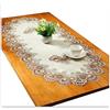 Fhberni Runner da tavola ovale in pizzo tovaglia ricamata centrino in pizzo coperta ovale asciugamano per soggiorno mobile tavolino da caffè 60 x 120 cm, grigio