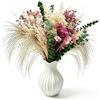 CAwished Bouquet di fiori secchi con erba della Pampa e respiro di bambino per decorazione primaverile della casa, decorazione in stile bohémien, decorazioni per tavolo e parete di matrimonio