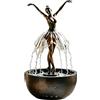 Generic Altoparlante Bluetooth a fontana a cascata con ballerina, con scultura artistica di ballerina, altoparlante Bluetooth con gonna d'acqua fluente, luce LED, musica rilassante, decorazione rilassante per