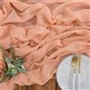 AOKSUNOVA Runner da tavola natalizio in mussola Albicocca Runner da tavola per matrimoni Tessuto decorativo in garza 80 cm x 3 m