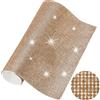 PATIKIL Foglio di Strass di Cristallo Scintillante, 9.4x7.9 Desivi di Gemme di Strass Autoadesivi per Fai da Te, Regali, Decorazioni per Auto e Telefoni, Champagne Gold