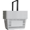 Gerso 5 cestini della spesa in plastica con manici, portata 20 litri, Larghezza 40 cm impilabili bianci