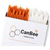 CanBee Candele di cera 50 Candele Sottili Arancioni e Bianche in Cera d'Api Naturale - Energia Creativa e Chiarezza - 16 cm x 0,5 cm - 40 Minuti Senza Fumo - Ideali per Rituali, Meditazione e Focus - CanBee