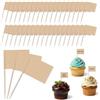 Guduling 200 bandierine in Kraftpapier per etichettatura, bandierinen con stuzzicadenti vuote, stuzzicadenti da cocktail, bandierine di carta con decorazioni per feste, bar e buffet