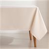 GAMUSI Tovaglia antimacchia tavolo rettangolare Lurex filo oro jacquard impermeabile 140 x 300 cm, tessuto al tatto, colore ecrù/oro ghiazar