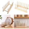 Qtuie Scolapiatti Supporti per Piatti in Legno Bambu Scola Piatti Lavandino Salvaspazio Scolabottiglie Porta Piatti Portabicchieri Portapiatti per Ciotole Tazze Organizer Cucina Rack di drenaggio (1)
