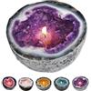 Generico Crystal Geode Candle,Crystal Scented Candles Resin Craft Ornament,Creative Fun Candle Bowl Decoration for Home Tabletop