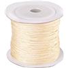 Bestewelry Filo in nylon da 130 m, per perline da 0,6 mm, corda in nylon per gioielli in tessuto e cucito (chiffon limone)