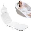 KOSLEOW Cuscino Vasca da Bagno Completo 4 in 1 con Ventose, Sedile per Vasca da Bagno Adulti Antiscivolo 134x41cm, Accessorio Idromassaggio Comfortevole
